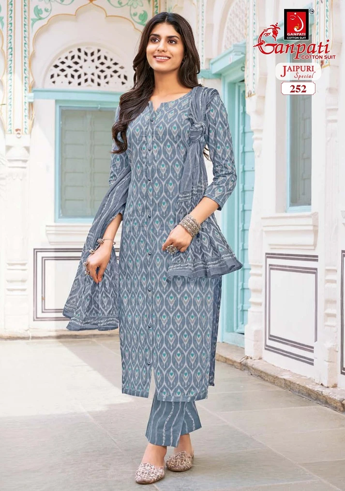 Ganpati Jaipuri Special Vol 11 Cotton Wholesale Salwar Suit Catalog — Wholesale Salwar Suits, Ganpati wholesale from Surat - Gallery Image 14